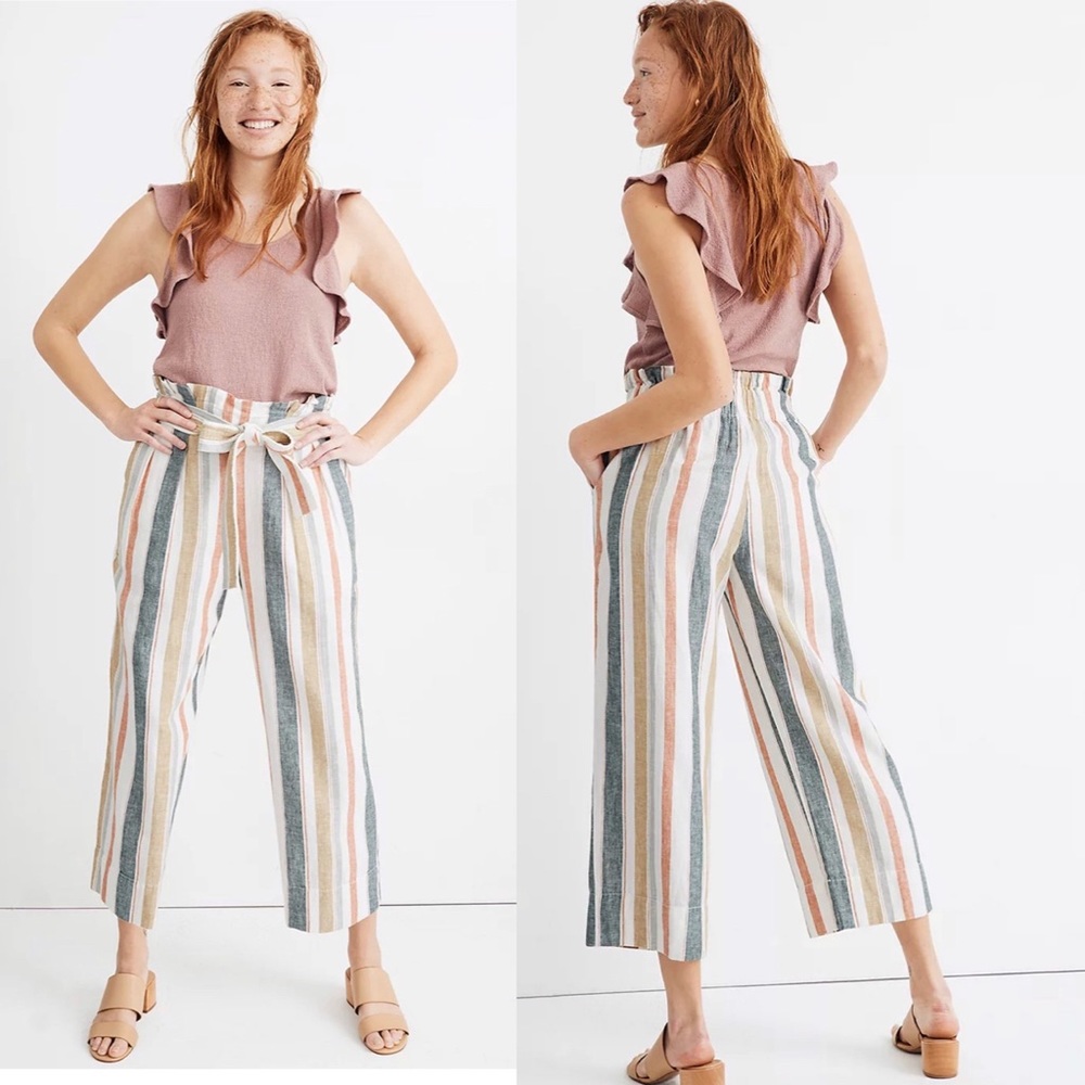 Madewell Tie-Waist Huston Pull-On Crop Pants
